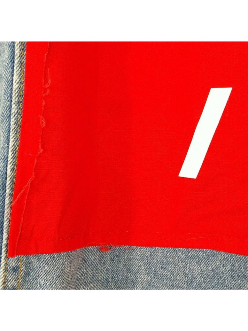 Mod Wave Movement Denim Jean Jacket Button Up Men Size XL Ripped Destroyed - Picture 12 of 12